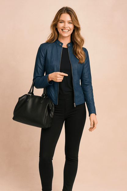 Classic women's jacket featuring a minimalist design, slim cut, and timeless elegance, perfect for versatile styling in any wardrobe. 5
