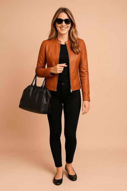 Classic women's jacket featuring a minimalist design, slim cut, and timeless elegance, perfect for versatile styling in any wardrobe. 7