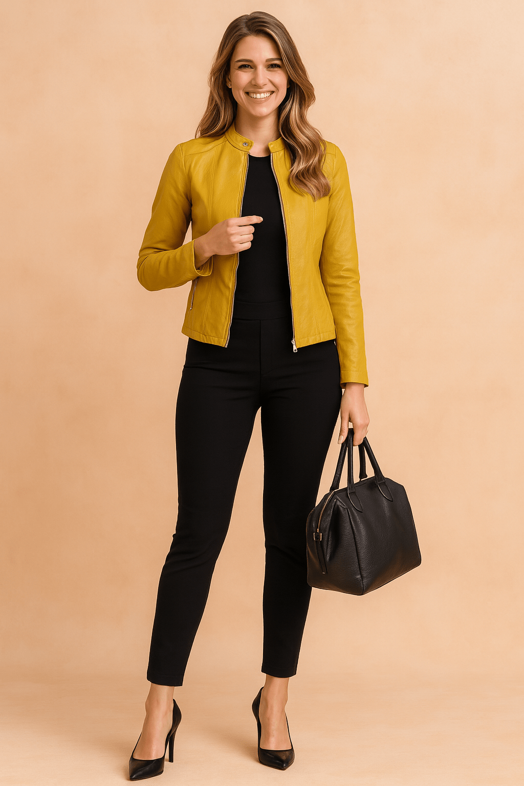 Classic women's jacket featuring a minimalist design, slim cut, and timeless elegance, perfect for versatile styling in any wardrobe. 4