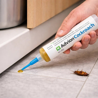 Cockroach Control Gel Syringe with Indoxacarb, effective indoor pest eliminator for treating roach infestations, featuring an easy-to-use applic 1