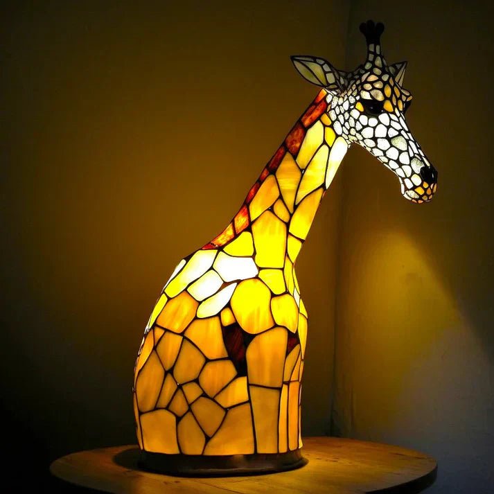 Colorful Animal Night Lamp featuring a beautiful stained glass design, perfect for creating a cozy home ambiance as a decorative night light. 3