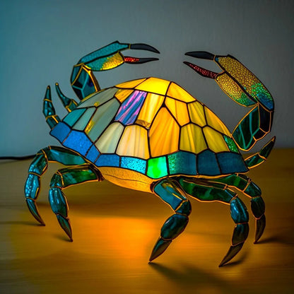 Colorful Animal Night Lamp featuring a beautiful stained glass design, perfect for creating a cozy home ambiance as a decorative night light. 10