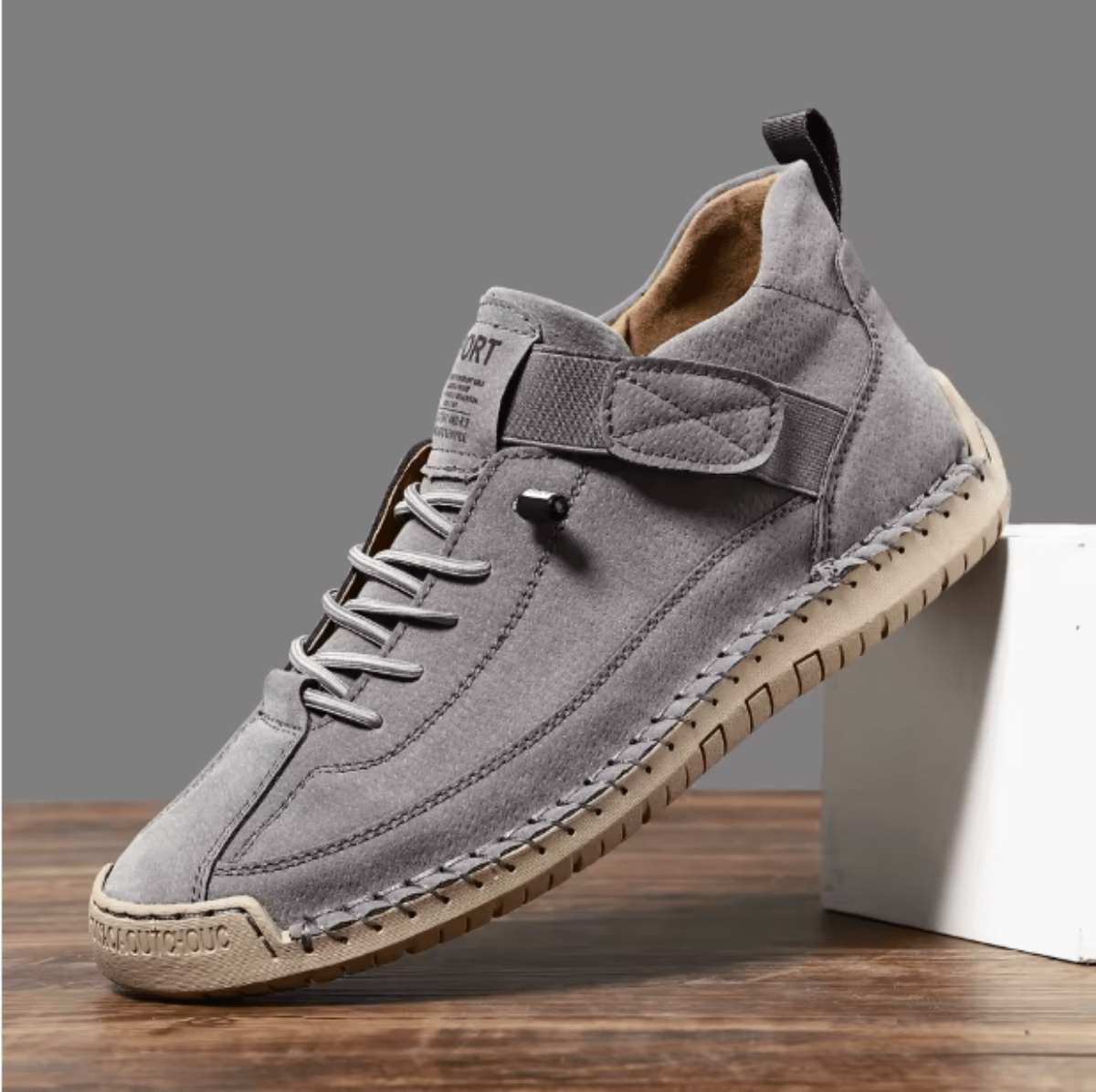 Comfort Support Sneakers featuring breathable leather and a convenient slip-on design, ideal for all-day wear and comfort. 10