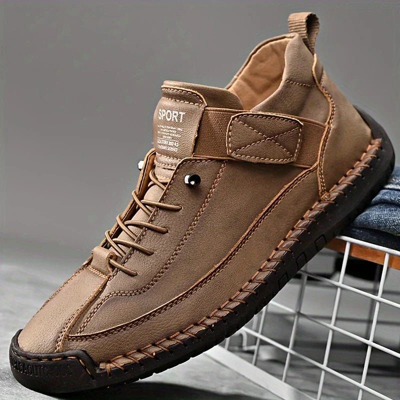 Comfort Support Sneakers featuring breathable leather and a convenient slip-on design, ideal for all-day wear and comfort. 8