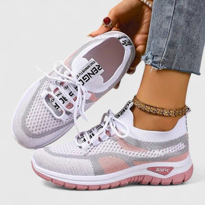 Comfort Support Sneakers featuring a shock-absorbing sole, designed for lightweight breathability and all-day comfort, perfect for active lifestyles. 4