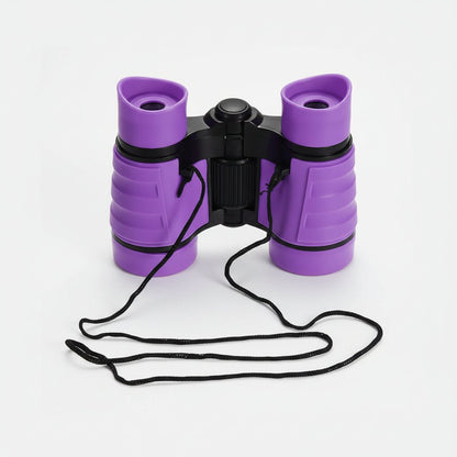 Compact binoculars 4x30 with center focus, featuring a lightweight, rubber-coated design ideal for bird watching and outdoor activities. 7