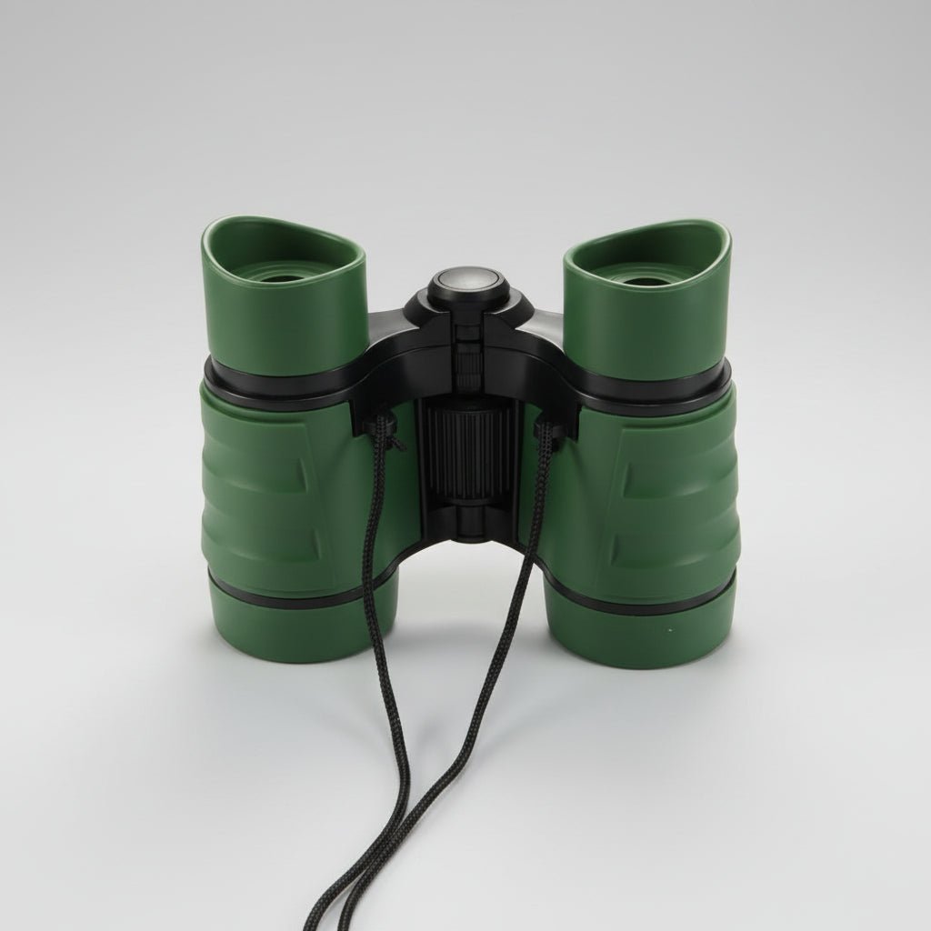 Compact binoculars 4x30 with center focus, featuring a lightweight, rubber-coated design ideal for bird watching and outdoor activities. 5
