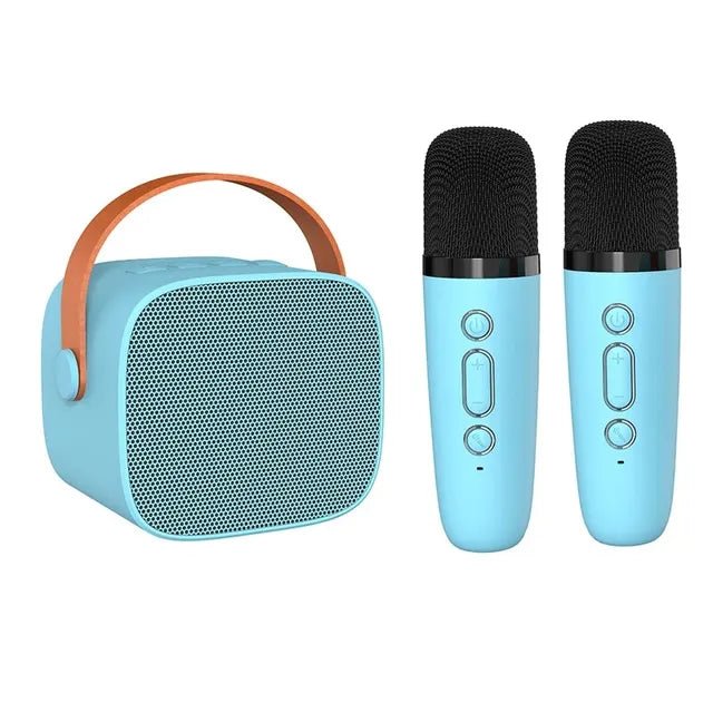 Compact Bluetooth karaoke device featuring TF card support, designed as a portable ABS music speaker for home entertainment, perfect for singing and enjoying music anywhere. 7