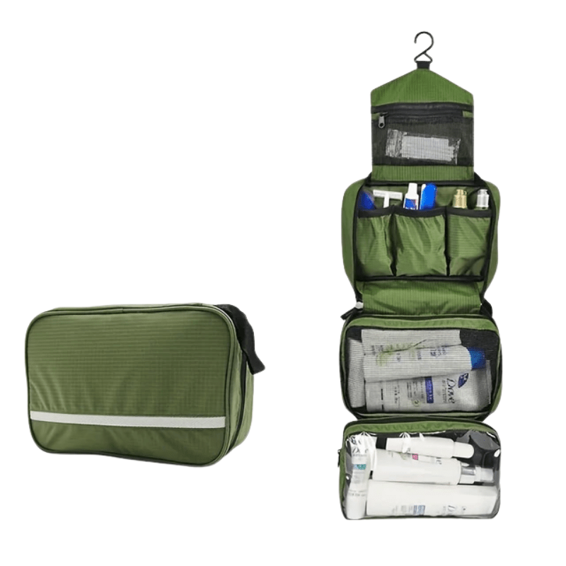 Compact Hanging Toiletry Bag for Travel with Space-Saving Design – Durable Fabric, Multiple Pockets, 25.5 x 15 x 10 cm 11