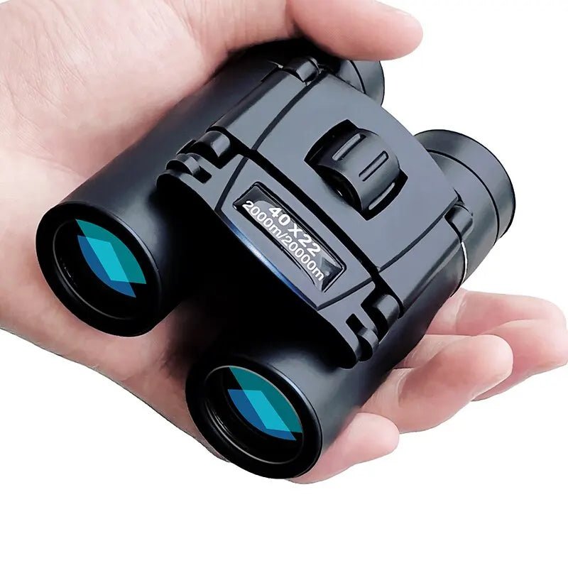 Compact hunting binoculars featuring 40x magnification and a 2000m range, designed for outdoor enthusiasts with HD professional optics for clear and sharp 0