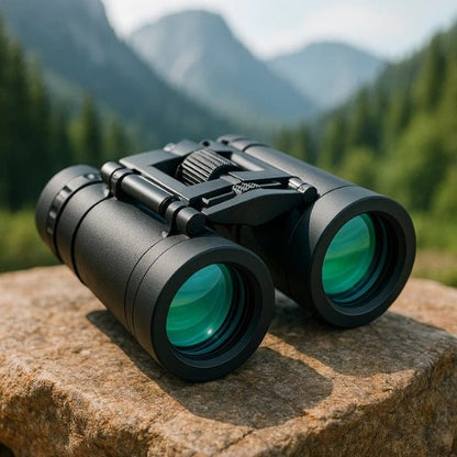 Compact Military Binoculars with 40x Magnification and Wide Field View – Durable Anti-Slip Design for Hiking and Birdwatching 0