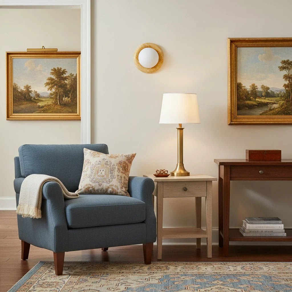 Compact Onyx Wall Light featuring a sleek design with a soft white glass diffuser, ideal for creating ambient lighting; dimmable hardwired fixture perfect for 8