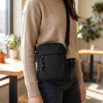 Compact Shoulder Bag with Anti-Theft Pocket – Water-Resistant Nylon Design for Everyday Use 0