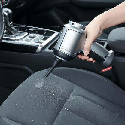 Cordless car vacuum cleaner featuring strong suction power, a rechargeable battery, and a lightweight handheld portable design, ideal for efficient cleaning of vehicles and tight spaces 5