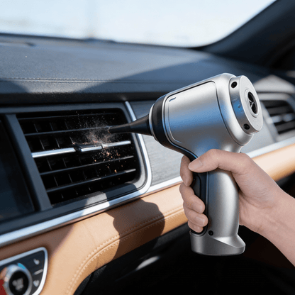 Cordless car vacuum cleaner featuring strong suction power, a rechargeable battery, and a lightweight handheld portable design, ideal for efficient cleaning of vehicles and tight spaces 1