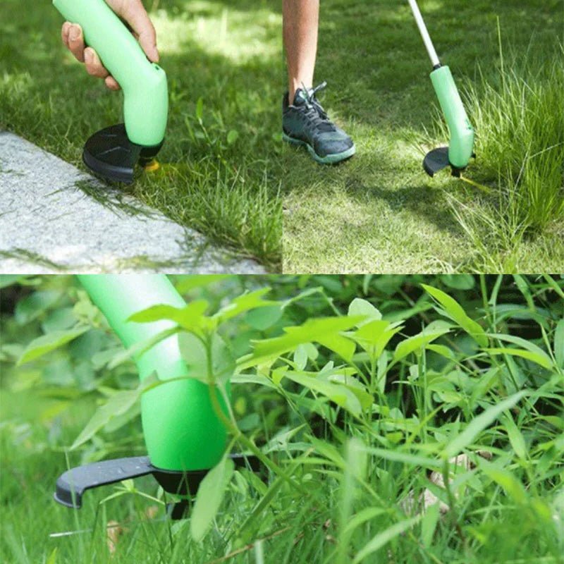 Cordless grass trimmer featuring an adjustable length, powerful motor, and lightweight compact design for precise lawn care. 0