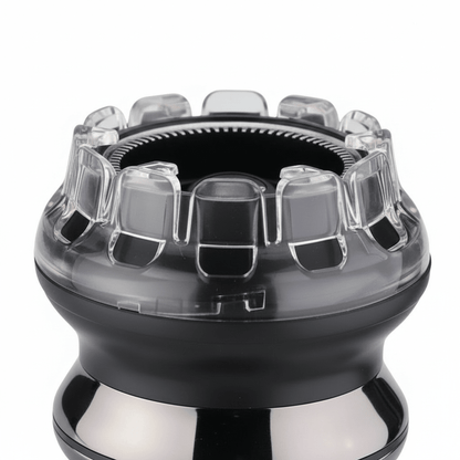 Cordless hair clipper with rechargeable battery, featuring washable blades for easy cleaning, designed for hair and beard trimming with an ergonomic grip. 4