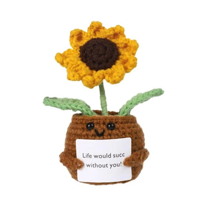 Handmade crocheted character toy, colorful plush design perfect for comforting and playful experiences. 9