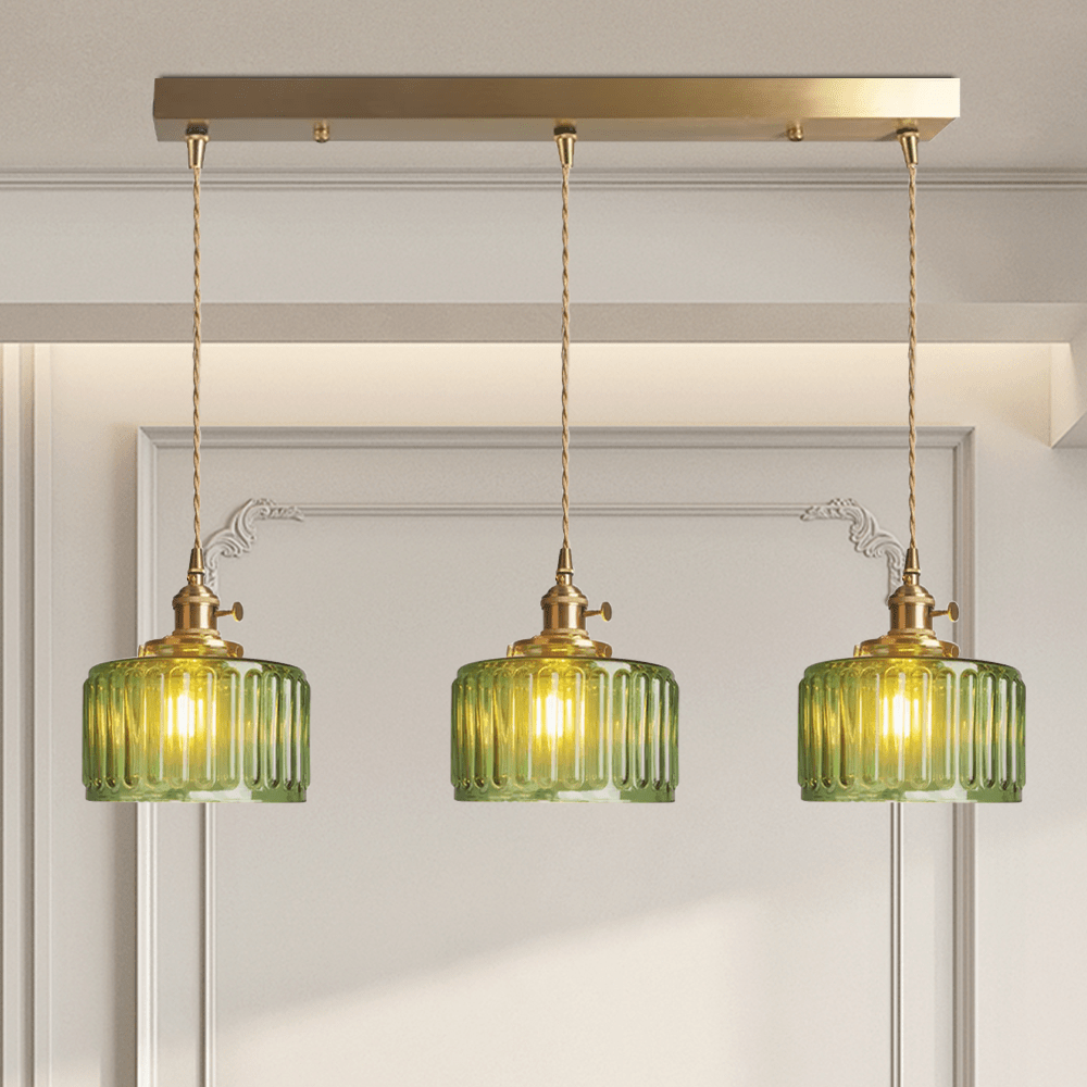 Elegant crystal chandelier featuring a vintage glass design, adjustable height for customizable lighting, perfect for enhancing dining rooms and living rooms. 8