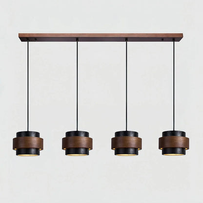 Cylinder pendant light featuring an adjustable height design and a natural travertine shade, perfect for modern kitchen lighting; includes dimmable functionality for customized ambiance 11
