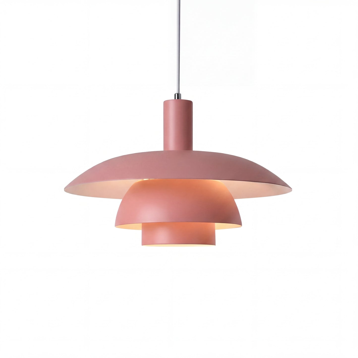 Danish style pendant lamp with integrated dimmable LED, available in 29cm and 39cm diameter, designed for kitchen islands with a sleek 9