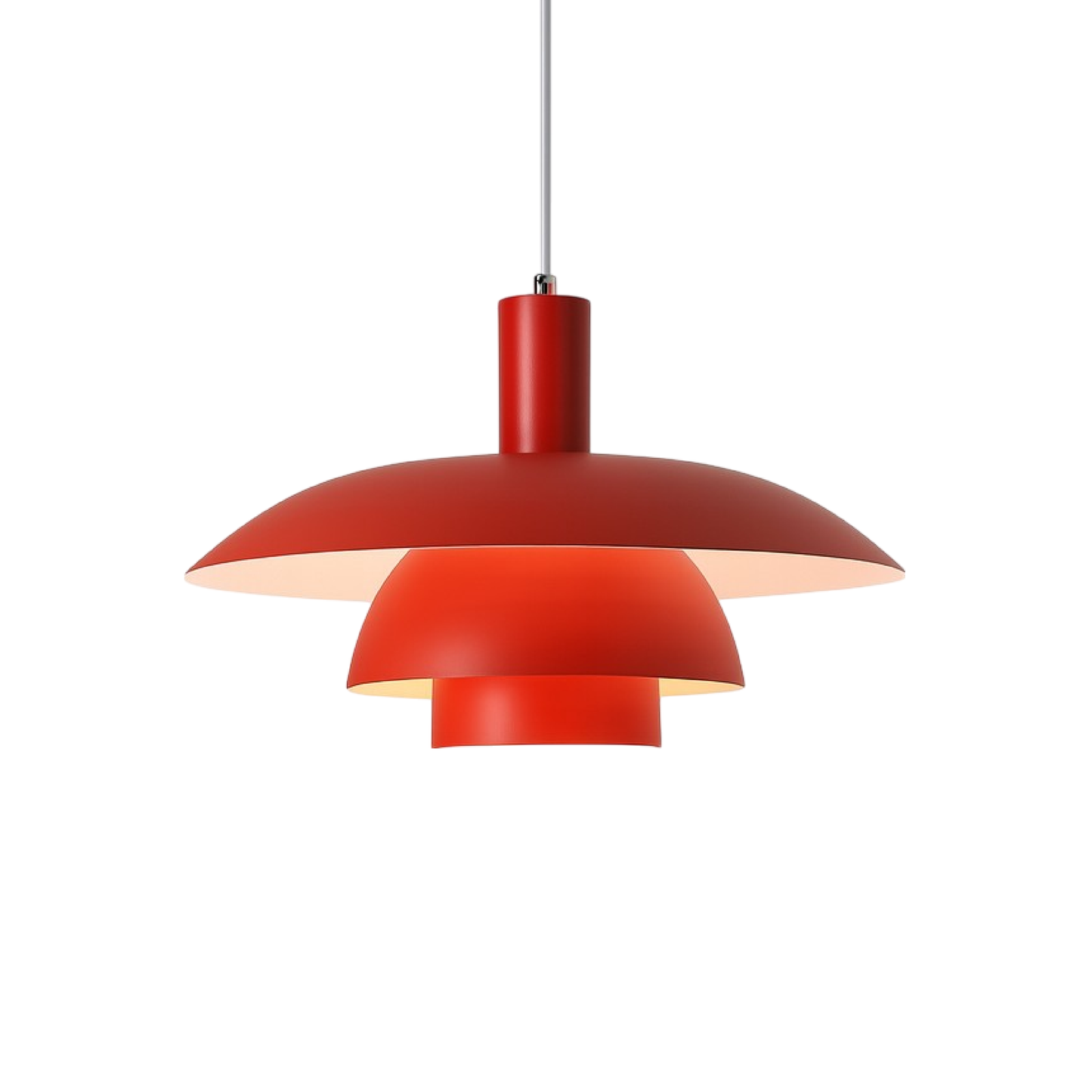 Danish style pendant lamp with integrated dimmable LED, available in 29cm and 39cm diameter, designed for kitchen islands with a sleek 12