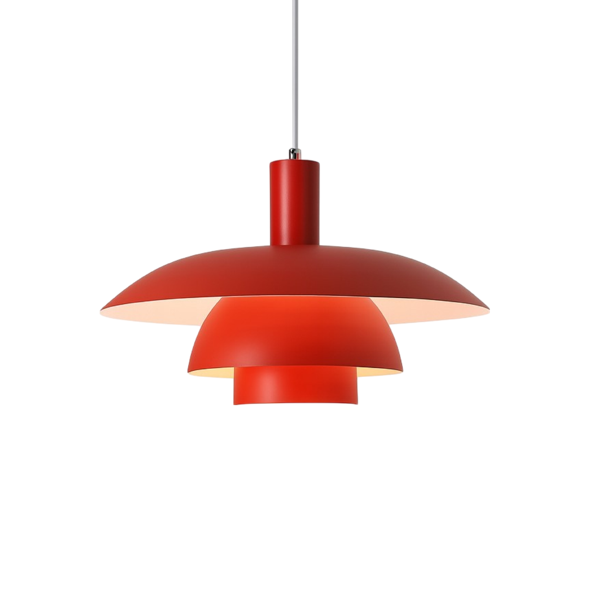 Danish style pendant lamp with integrated dimmable LED, available in 29cm and 39cm diameter, designed for kitchen islands with a sleek 12