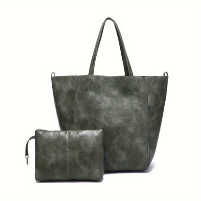 Dark brown leather tote bag featuring a secure buckle closure, perfect for versatile shoulder and sling use, ideal for everyday style and functionality. 3
