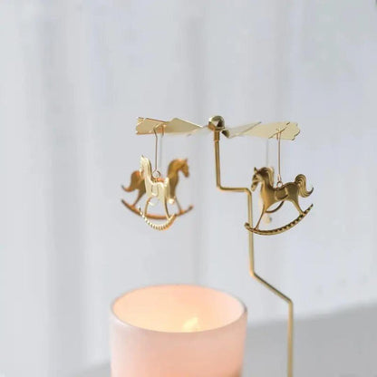 Decorative Candle Holder with Rotating Charms