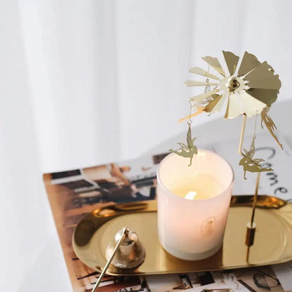 Decorative Candle Holder with Rotating Charms