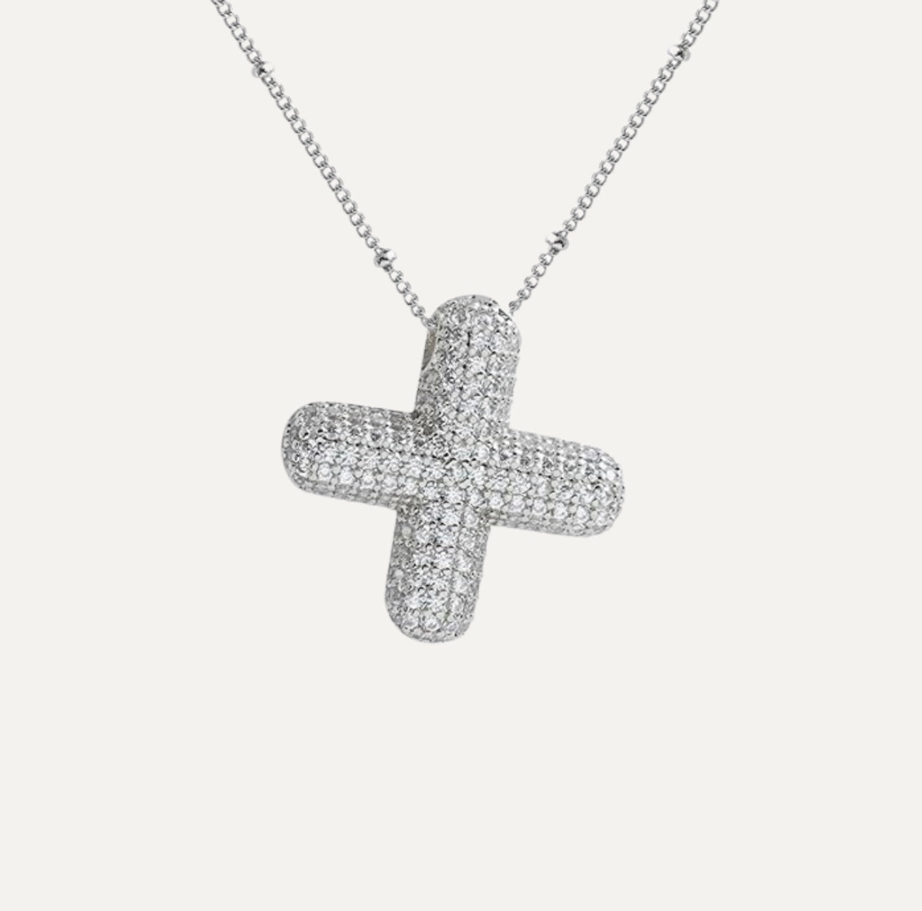 Personalized diamond initial necklace featuring bubble diamonds, elegant 50cm (20in) design, perfect for special occasions and gifts. 35