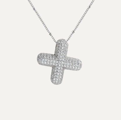 Personalized diamond initial necklace featuring bubble diamonds, elegant 50cm (20in) design, perfect for special occasions and gifts. 35