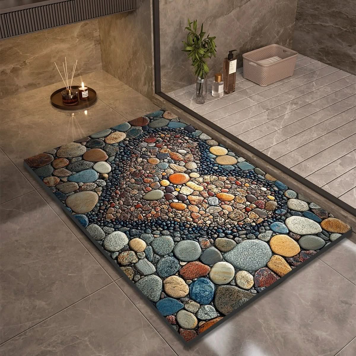 Diatomaceous Earth Bath Mat featuring a quick-drying non-slip design, available in modern sizes from 40×60 cm to 60× 6