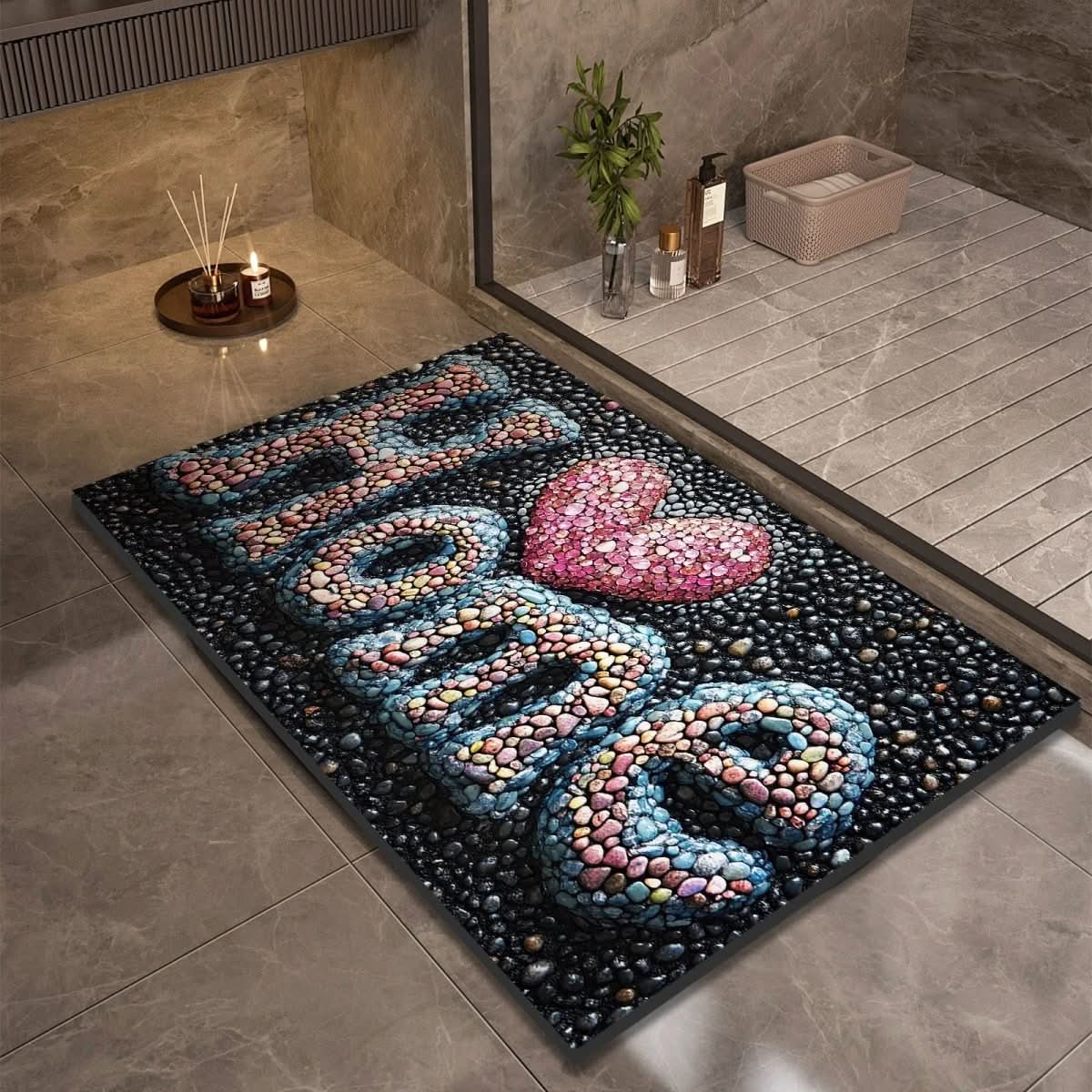 Diatomaceous Earth Bath Mat featuring a quick-drying non-slip design, available in modern sizes from 40×60 cm to 60× 5