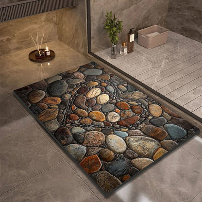 Diatomaceous Earth Bath Mat featuring a quick-drying non-slip design, available in modern sizes from 40×60 cm to 60× 2