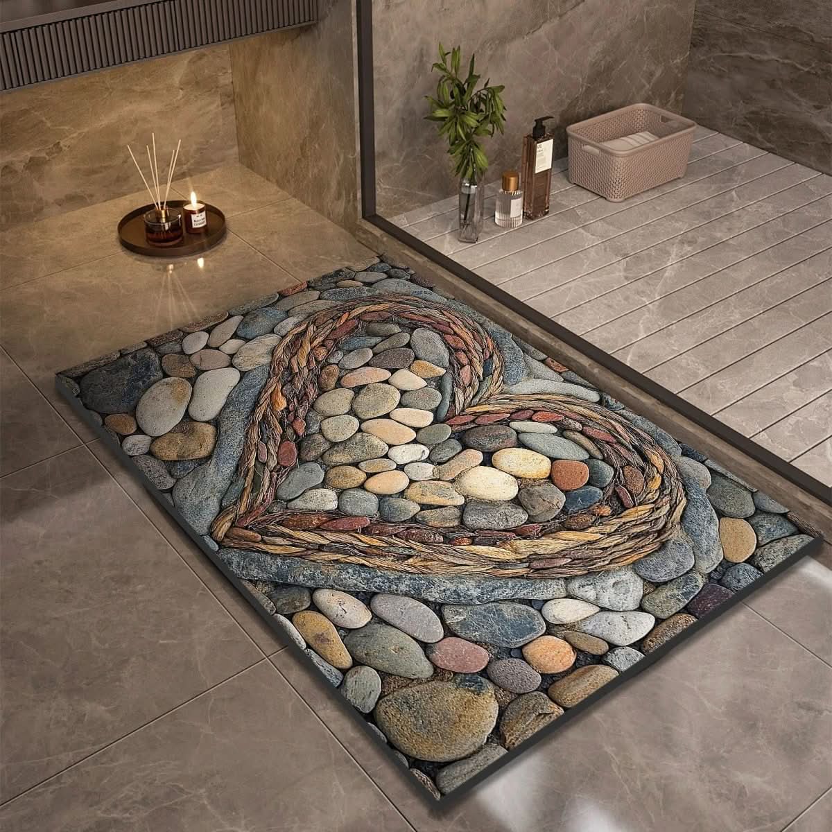 Diatomaceous Earth Bath Mat featuring a quick-drying non-slip design, available in modern sizes from 40×60 cm to 60× 0