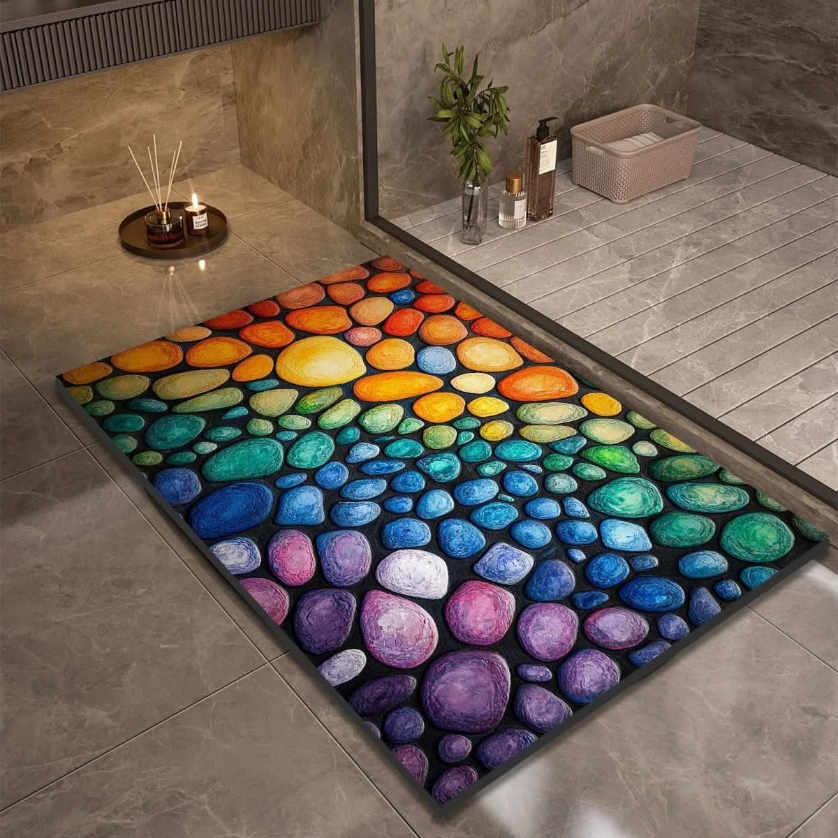 Diatomaceous Earth Bath Mat featuring a quick-drying non-slip design, available in modern sizes from 40×60 cm to 60× 3