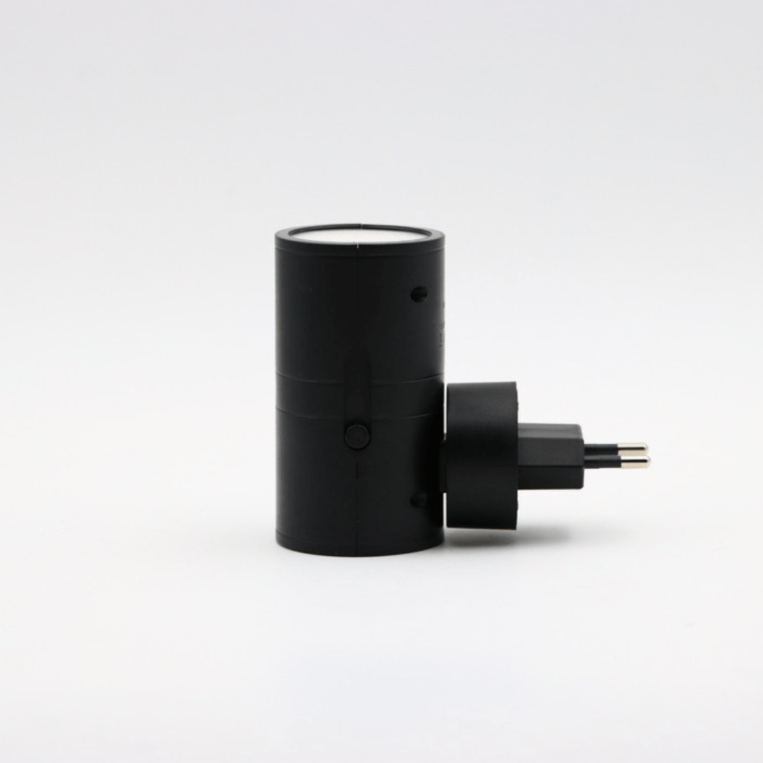 Dimmable LED plug-in lamp with sensor featuring a modern industrial design, ideal for easy installation in any room. 0
