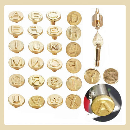 DIY Engraving Set with Brass Alphabet Heads for Soldering Iron – Personalize Wood, Leather, and More 4