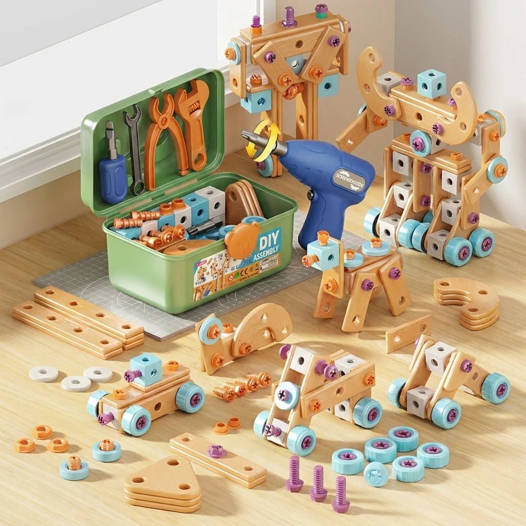 DIY Screwdriver Playset for Kids – Engaging STEM learning toy featuring colorful tools, perfect for creative building and hands-on play. 0