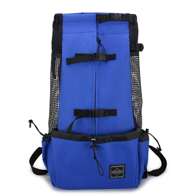 Dog travel bag made of breathable nylon with an ergonomic design, ideal for small to medium breeds, ensuring comfort for pets during travel. 7