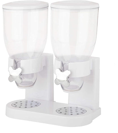 Double Cereal Dispenser with Portion Control featuring durable acrylic storage, perfect for organizing cereals and snacks in the kitchen. 3