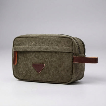 Double Compartment Toiletry Bag with Waterproof Lining – Durable Canvas Travel Organizer for Men and Women 6