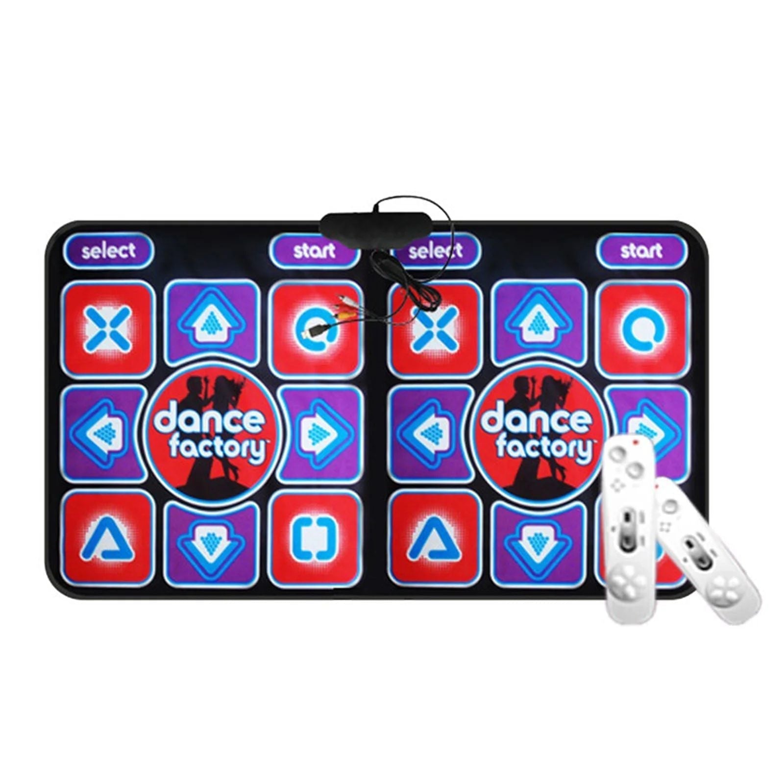 Double Dance Mat with Remote Control, featuring a non-slip design for PC and TV use, perfect for interactive fitness and rhythmic dance workouts. 5