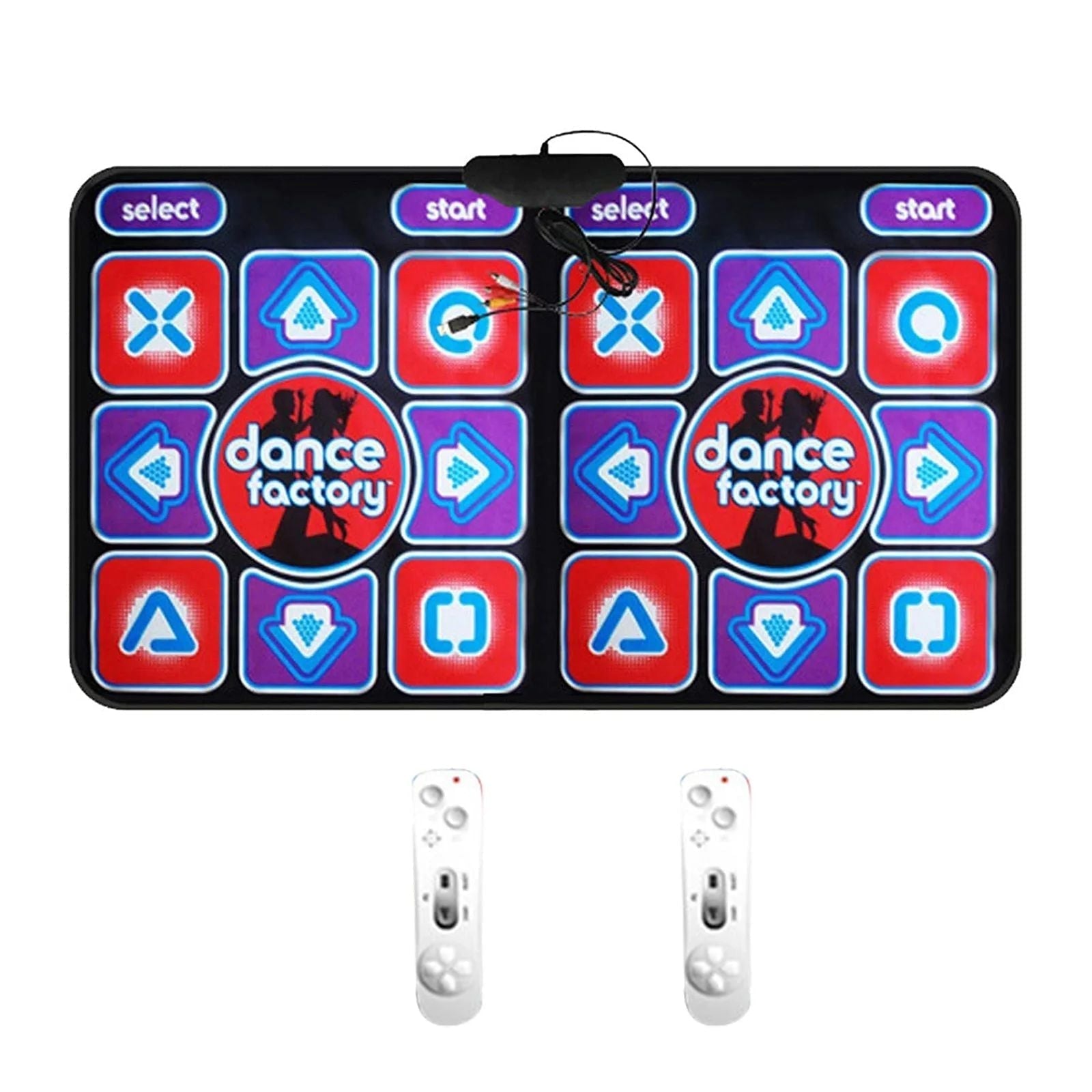 Double Dance Mat with Remote Control, featuring a non-slip design for PC and TV use, perfect for interactive fitness and rhythmic dance workouts. 4