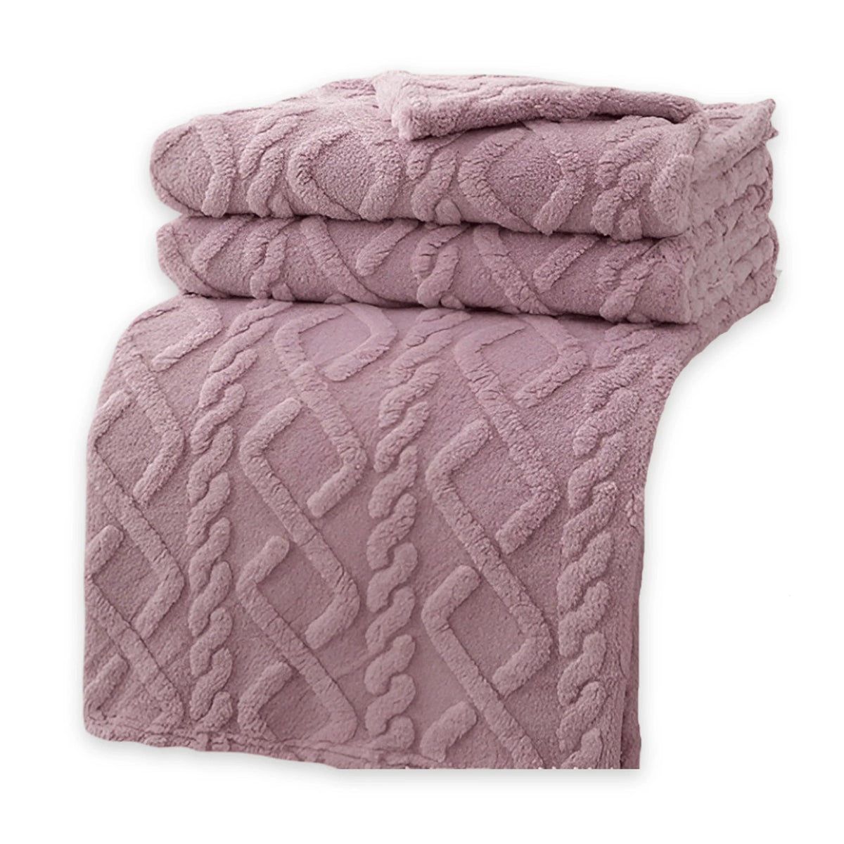 Double-layer fleece blanket featuring a stylish geometric design, perfect for cozying up on chilly nights; soft, breathable, and machine washable plush throw blanket ideal 2