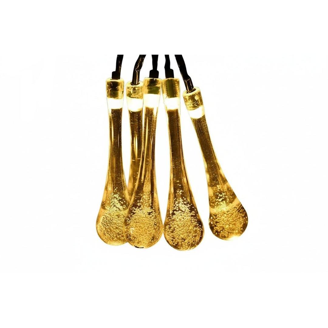 Droplet-Shaped Outdoor String Lights