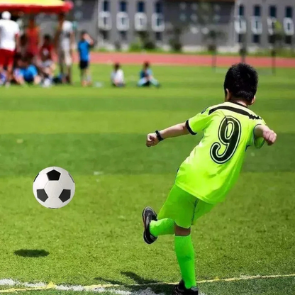 Durable PU soccer ball for training and match play, available in sizes 3, 4, and 5, featuring a vibrant design for enhanced 2