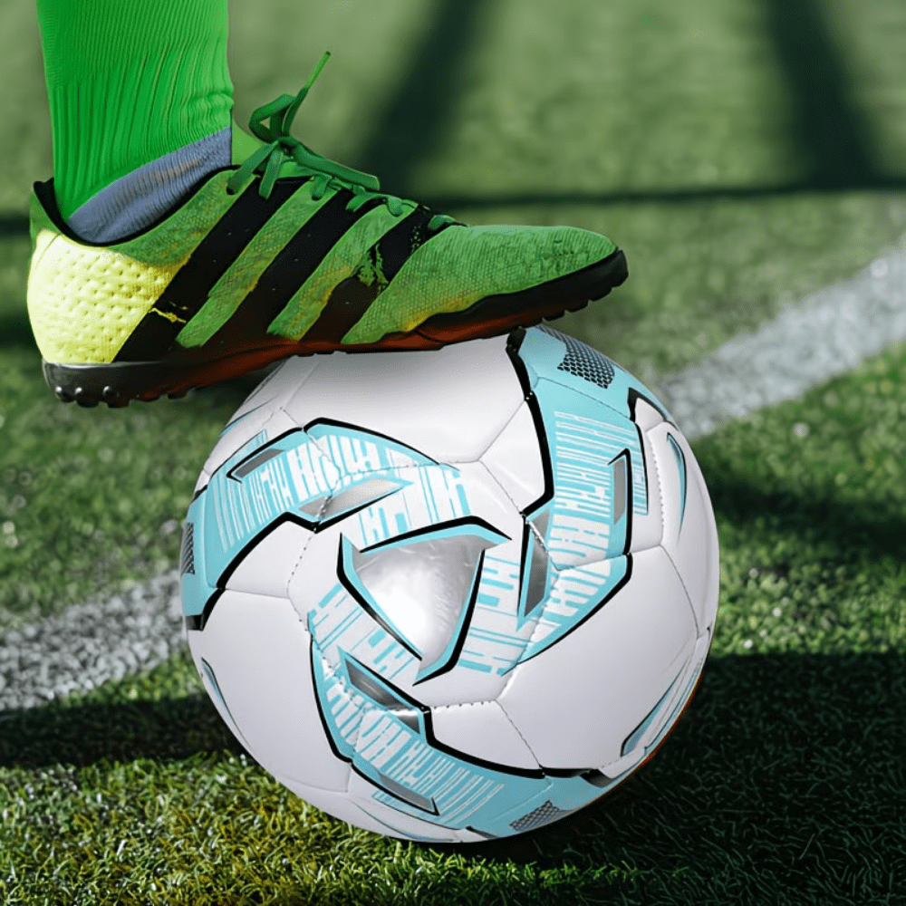 Durable size 5 soccer ball designed for training and matches with PU textured grip for reliable control and performance. 2