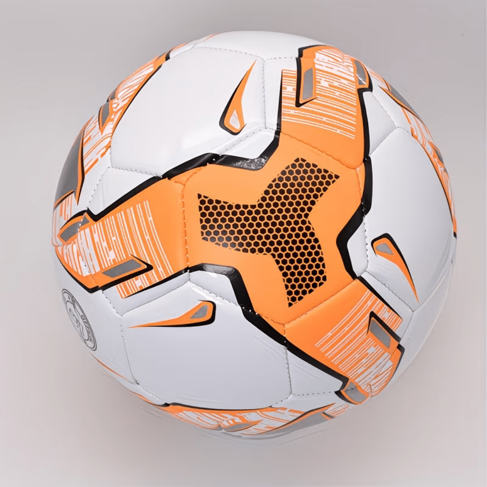 Durable size 5 soccer ball designed for training and matches with PU textured grip for reliable control and performance. 5